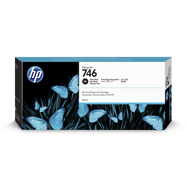 HP 746 (P2V82A) inktcartridge foto zwart (origineel) P2V82A 055344 - 1