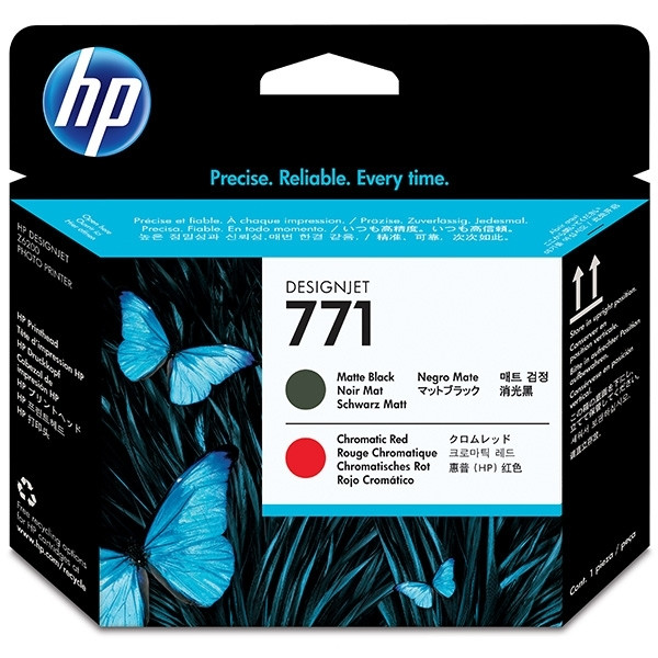HP 771 (CE017A) printkop mat zwart en chromatic red (origineel) CE017A 044096 - 