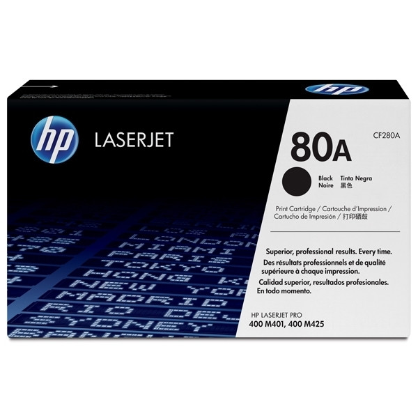 HP LaserJet Pro 400 M401dne Toners (laserprinters) Printer type HP 80A  (CF280A) toner zwart (123inkt huismerk) hp 80a 80x 123inkt.nl