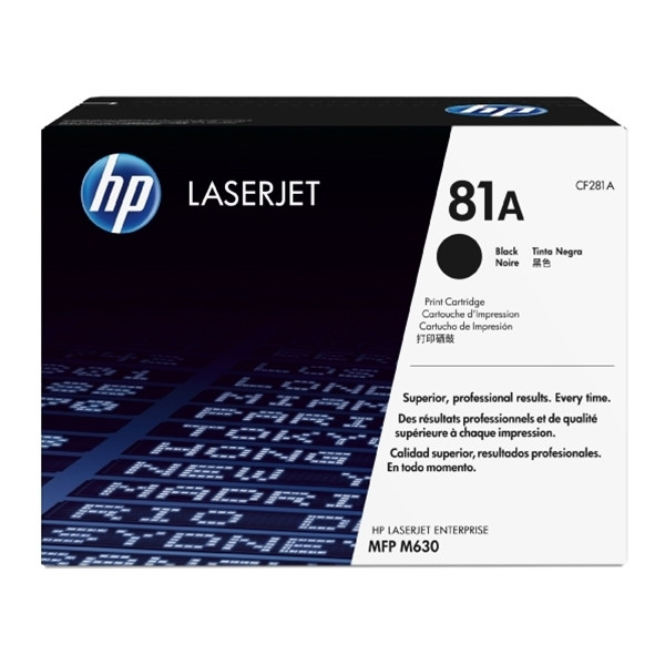 HP LaserJet Enterprise MFP M630 Toners (laserprinters) Printer type HP 81A  (CF281A) toner zwart (123inkt huismerk) 123inkt.nl