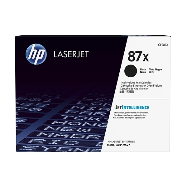 HP LaserJet Enterprise MFP M527 Toners (laserprinters) Printer type HP 87A  (CF287A) toner zwart (123inkt huismerk) 123inkt.nl