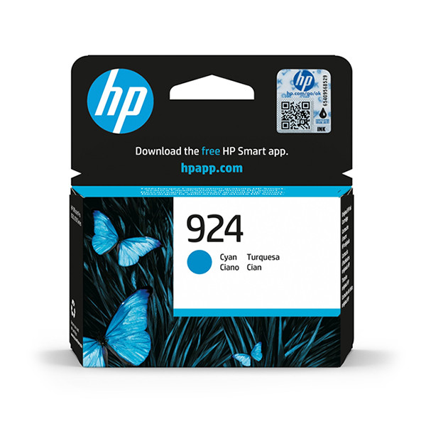 HP 924 (4K0U3NE) inktcartridge cyaan (origineel) 4K0U3NE 030976 - 1