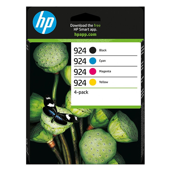 HP 924 (6C3Z1NE) multipack zwart/cyaan/magenta/geel (origineel) 6C3Z1NE 030982 - 1