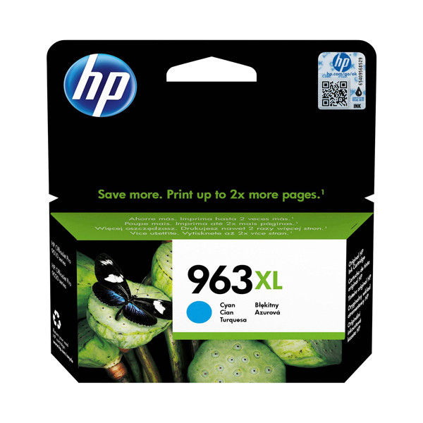 HP 963XL (3JA27AE) inktcartridge cyaan hoge capaciteit (origineel) 3JA27AE 055384 - 1