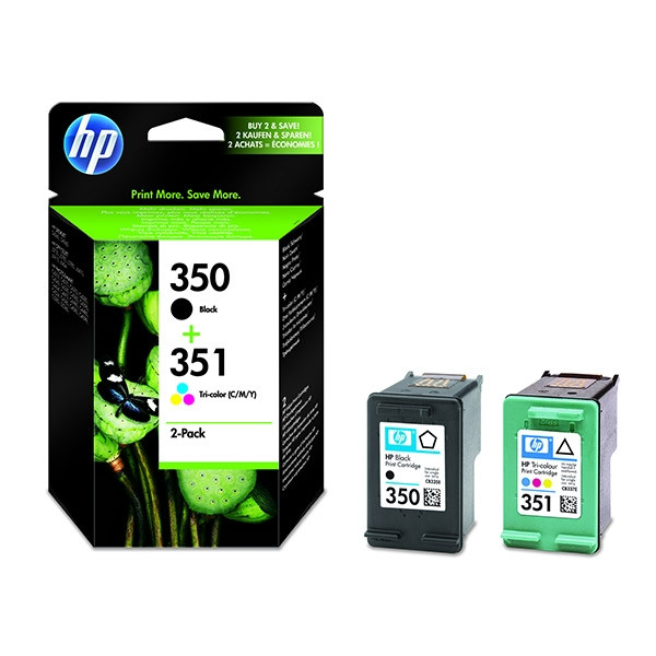 HP Duo verpakking HP 350 + HP 351 (SD412EE) inktcartridge zwart en kleur (origineel) SD412EE 044156 - 1