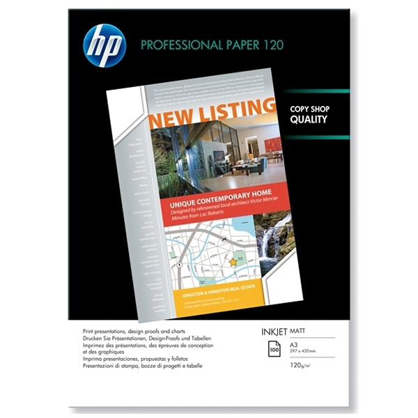 HP Q6594A professional inkjetpapier 120 grams A3 (100 vel) Q6594A 150358 - 1