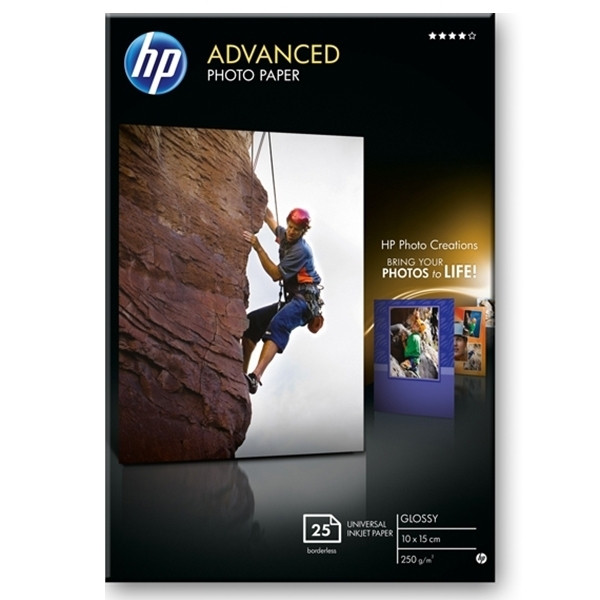 HP Q8691A advanced glossy photo paper 250 grams 10 x 15 cm borderless (25 vel) Q8691A 064860 - 1