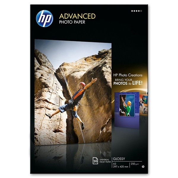 HP Q8697A advanced glossy photo paper 250 grams A3 (20 vel) Q8697A 150372 - 1