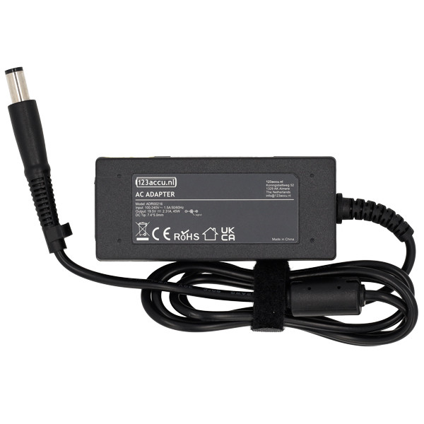 HP adapter (19.5 V, 2.31 A, 45 W, 123accu huismerk) 384021-002 384023-003 391174-001 463552-003 742437-001 ADR00216 - 2