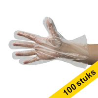 Aanbieding: 100x HY@PRO HDPE afscheurbare handschoenen L transparant (0,85 gram, 26 cm, 100 stuks)
