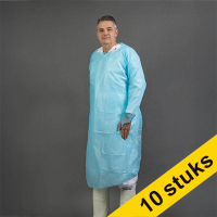Aanbieding: 10x HY@PRO CPE-schort met mouw blauw (1 stuk – 100 x 125 cm)