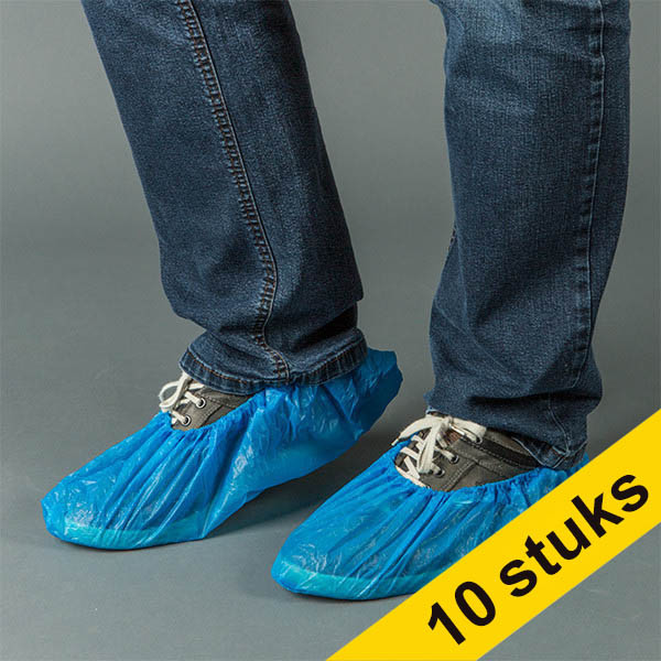 Aanbieding: 10x HY@PRO CPE schoenovertrek machinemade blauw 4 gram (100 stuks) SHY00542 - 1