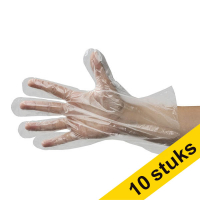 Aanbieding: 10x HY@PRO HDPE afscheurbare handschoenen L transparant (0,85 gram, 26 cm, 100 stuks)