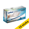 Aanbieding: 10x HY@PRO Latex handschoenen XL gepoederd wit (5 gram, 24 cm, 100 stuks) SHY00195 - 1