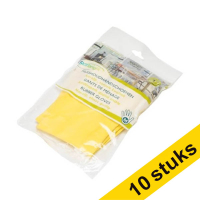 Aanbieding: 10x HY@PRO Latex huishoudhandschoenen M geel (1 paar, 60 gram)