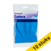 Aanbieding: 10x HY@PRO Latex huishoudhandschoenen XL blauw (1 paar, 45 gram) SHY00299 - 1