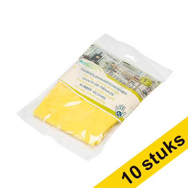 HY@PRO Aanbieding: 10x HY@PRO Latex huishoudhandschoenen XL geel (1 paar, 60 gram)  SHY00317 - 1