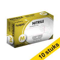 Aanbieding: 10x HY@PRO Medical Accelerator Free Nitril handschoenen M poedervrij blauw (3,5 gram, 24 cm, 100 stuks)