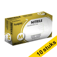 Aanbieding: 10x HY@PRO Medical Accelerator Free Nitril handschoenen M poedervrij blauw (3,5 gram, 24 cm, 200 stuks)