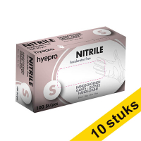 Aanbieding: 10x HY@PRO Medical Accelerator Free Nitril handschoenen S poedervrij blauw (3,5 gram, 24 cm, 100 stuks)