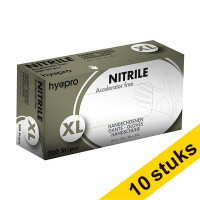 Aanbieding: 10x HY@PRO Medical Accelerator Free Nitril handschoenen XL poedervrij blauw (3,5 gram, 24 cm, 200 stuks)