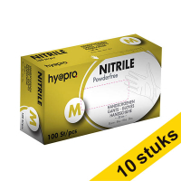 Aanbieding: 10x HY@PRO Medical Nitril handschoenen M poedervrij blauw (6,2 gram, 30 cm, 100 stuks)