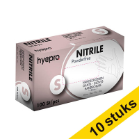 Aanbieding: 10x HY@PRO Medical Nitril handschoenen S poedervrij blauw (6,2 gram, 30 cm, 100 stuks)