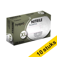 Aanbieding: 10x HY@PRO Medical Nitril handschoenen XL poedervrij blauw (6,2 gram, 30 cm, 100 stuks)