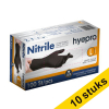 Aanbieding: 10x HY@PRO Nitril handschoenen L poedervrij zwart (3,5 gram, 24 cm, 100 stuks) SHY00069 - 1