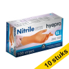 Aanbieding: 10x HY@PRO Nitril handschoenen XL poedervrij oranje (3,5 gram, 24 cm, 100 stuks) SHY00109 - 1