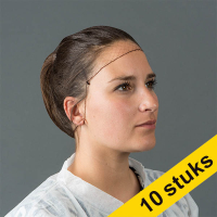 Aanbieding: 10x HY@PRO Nylon haarnetjes op ring bruin op ring (100 stuks – 55 cm)