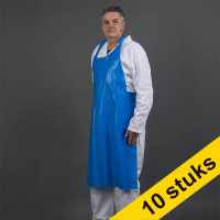Aanbieding: 10x HY@PRO PE-schort gewafeld blauw (50 stuks - 80 x 125 + 3 cm - 50µ)