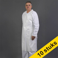 Aanbieding: 10x HY@PRO PE-schort gewafeld wit (100 stuks - 69 x 107 cm - 16µ)