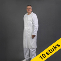 Aanbieding: 10x HY@PRO PE-schort gewafeld wit (100 stuks - 80 x 125 + 3 cm - 20µ)