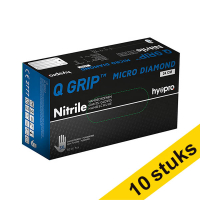 Aanbieding: 10x HY@PRO Q Grip Micro Diamond Nitril handschoenen XXXL poedervrij blauw (24 cm, 50 stuks)