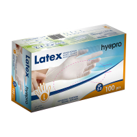 HY@PRO Latex handschoenen L gepoederd wit (5 gram, 24 cm, 100 stuks)  SHY00192