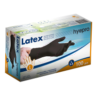 HY@PRO Latex handschoenen L poedervrij zwart (5,8 gram, 24 cm, 100 stuks)  SHY00216