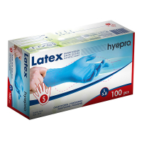 HY@PRO Latex handschoenen S poedervrij blauw (5,8 gram, 24 cm, 100 stuks)  SHY00220
