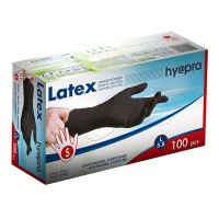 HY@PRO Latex handschoenen S poedervrij zwart (5,8 gram, 24 cm, 100 stuks)  SHY00212