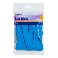 HY@PRO Latex huishoudhandschoenen L blauw (1 paar, 45 gram) SHY00296