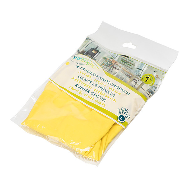 HY@PRO Latex huishoudhandschoenen L geel (1 paar, 60 gram)  SHY00314 - 1