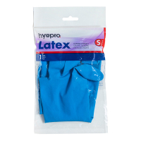 HY@PRO Latex huishoudhandschoenen S blauw (1 paar, 45 gram)  SHY00292