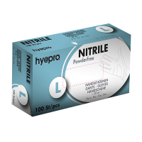 HY@PRO Medical Nitril handschoenen L poedervrij blauw (6,2 gram, 30 cm, 100 stuks)  SHY00014
