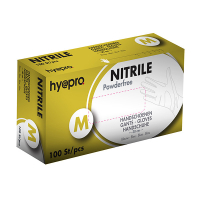HY@PRO Medical Nitril handschoenen M poedervrij blauw (6,2 gram, 30 cm, 100 stuks)  SHY00012