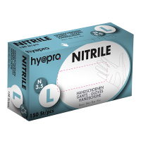 HY@PRO Nitril handschoenen L poedervrij blauw (3,5 gram, 24 cm, 150 stuks)  SHY00006