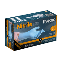 HY@PRO Nitril handschoenen L poedervrij blauw (6 gram, 24 cm, 100 stuks)  SHY00132
