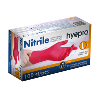 HY@PRO Nitril handschoenen L poedervrij rood (4 gram, 24 cm, 100 stuks)  SHY00116