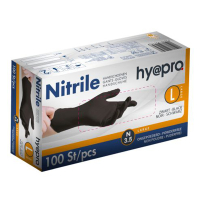 HY@PRO Nitril handschoenen L poedervrij zwart (3,5 gram, 24 cm, 100 stuks)  SHY00068