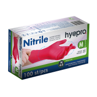 HY@PRO Nitril handschoenen M poedervrij rood (4 gram, 24 cm, 100 stuks)  SHY00114