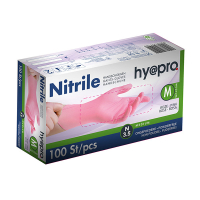 HY@PRO Nitril handschoenen M poedervrij roze (3,8 gram, 24 cm, 100 stuks)  SHY00088